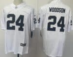 Oakland Raiders #24 Charles Woodson Limited White Vapor Jersey