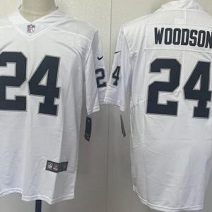 Oakland Raiders #24 Charles Woodson Limited White Vapor Jersey