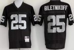Oakland Raiders #25 Fred Biletnikoff Black Throwback Jersey