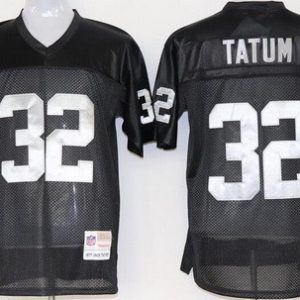 Oakland Raiders #32 Jack Tatum Black Throwback Jersey