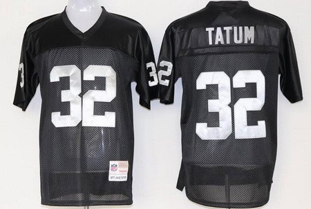 Oakland Raiders #32 Jack Tatum Black Throwback Jersey
