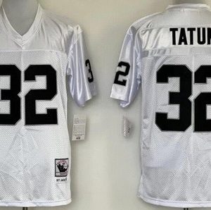 Oakland Raiders #32 Jack Tatum White Throwback Jersey