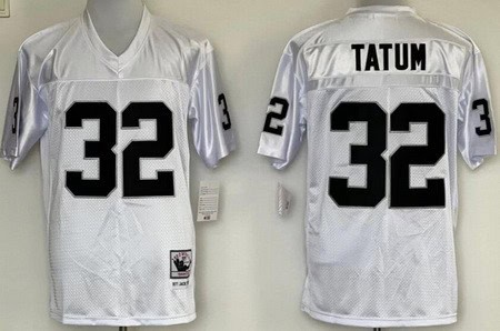Oakland Raiders #32 Jack Tatum White Throwback Jersey