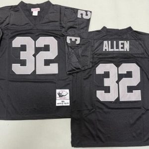 Oakland Raiders #32 Marcus Allen Black 1984 Throwback Jersey