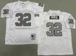 Oakland Raiders #32 Marcus Allen White Sliver 1984 Throwback Jersey
