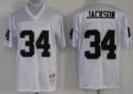 Oakland Raiders #34 Bo Jackson White Throwback Jersey