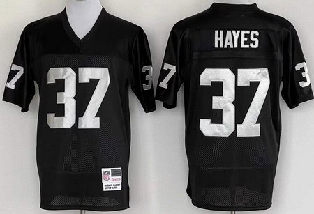 Oakland Raiders #37 Lester Hayes Black Throwback Jersey