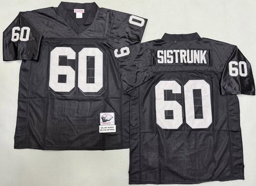 Oakland Raiders #60 Otis Sistrunk Black Throwback Jersey