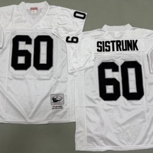 Oakland Raiders #60 Otis Sistrunk White Throwback Jersey