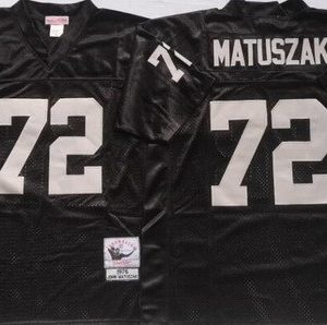 Oakland Raiders #72 John Matuszak Black Throwback Jersey