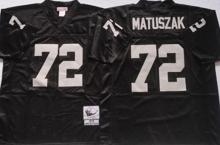 Oakland Raiders #72 John Matuszak Black Throwback Jersey