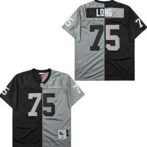 Oakland Raiders #75 Howie Long Black Gray Split 1983 Throwback Jersey