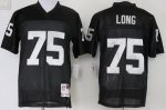 Oakland Raiders #75 Howie Long Black Throwback Jersey