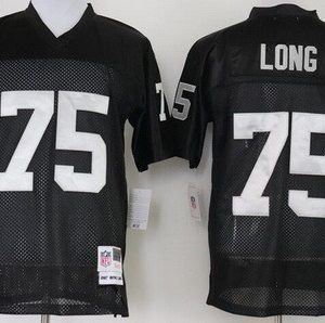 Oakland Raiders #75 Howie Long Black Throwback Jersey