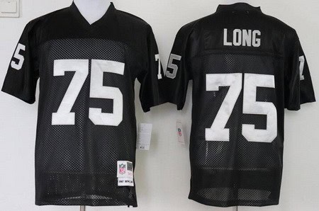 Oakland Raiders #75 Howie Long Black Throwback Jersey