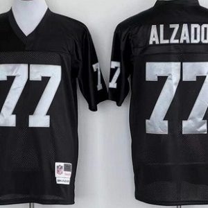 Oakland Raiders #77 Lyle Alzado Black Throwback Jersey