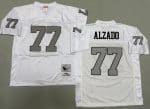 Oakland Raiders #77 Lyle Alzado White Sliver 1984 Throwback Jersey