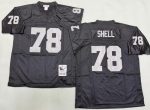 Oakland Raiders #78 Art Shell Black Throwback Jersey