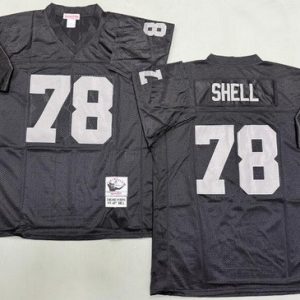Oakland Raiders #78 Art Shell Black Throwback Jersey