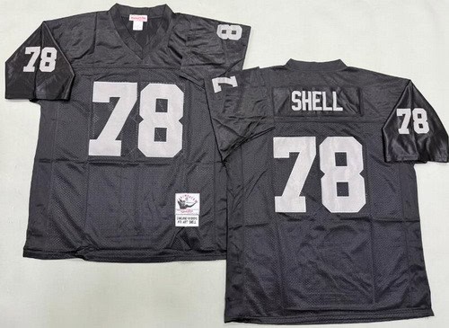 Oakland Raiders #78 Art Shell Black Throwback Jersey