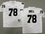 Oakland Raiders #78 Art Shell White Throwback Jersey
