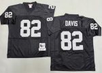 Oakland Raiders #82 Al Davis Black Throwback Jersey