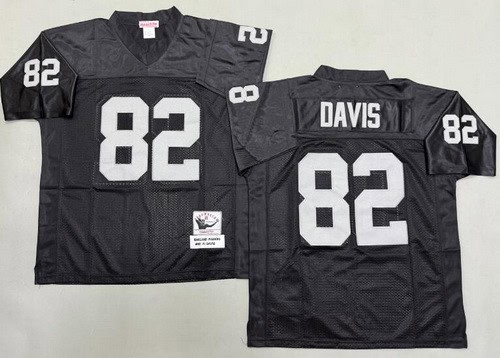 Oakland Raiders #82 Al Davis Black Throwback Jersey