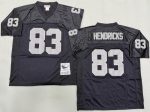 Oakland Raiders #83 Ted Hendricks Black Throwback Jersey
