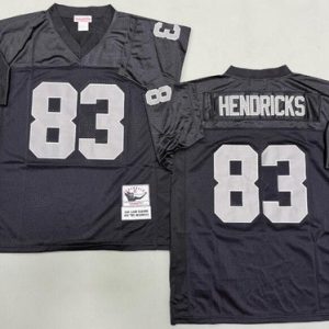Oakland Raiders #83 Ted Hendricks Black Throwback Jersey