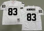 Oakland Raiders #83 Ted Hendricks White Throwback Jersey