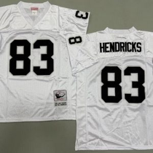 Oakland Raiders #83 Ted Hendricks White Throwback Jersey