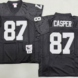 Oakland Raiders #87 Dave Casper Black 1974 Throwback Jersey