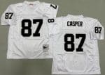 Oakland Raiders #87 Dave Casper White 1974 Throwback Jersey