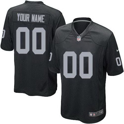Oakland Raiders Customized Game Black Jersey
