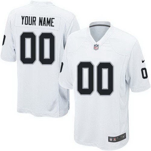 Oakland Raiders Customized Game White Jersey