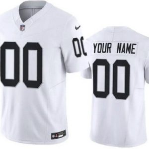 Oakland Raiders Customized Limited White FUSE Vapor Jersey