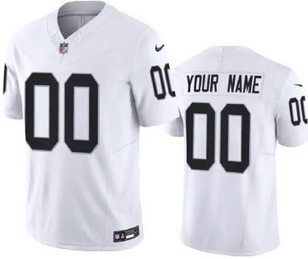 Oakland Raiders Customized Limited White FUSE Vapor Jersey