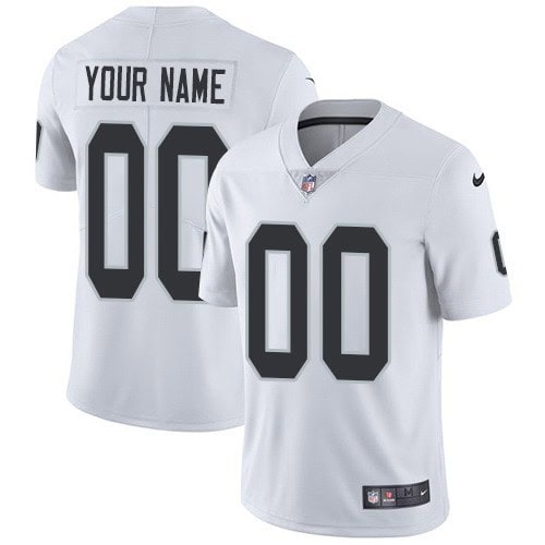 Oakland Raiders Customized Limited White Vapor Untouchable Jersey