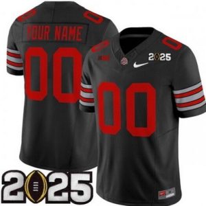 Ohio State Buckeyes Customized Limited Black 2025 Finals FUSE College Football Jersey