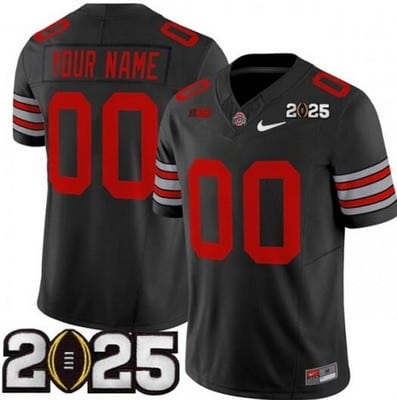 Ohio State Buckeyes Customized Limited Black 2025 Finals FUSE College Football Jersey