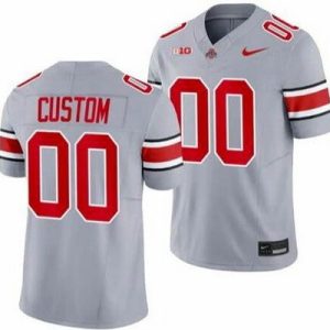 Ohio State Buckeyes Customized Limited Gray FUSE College Football Jersey