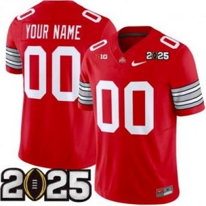 Ohio State Buckeyes Customized Limited Red 2025 Finals FUSE College Football Jersey