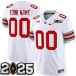 Ohio State Buckeyes Customized Limited White 2025 Finals FUSE College Football Jersey