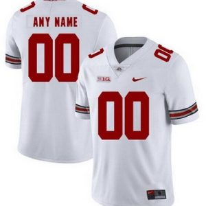 Ohio State Buckeyes Customized Limited White College Football Jersey