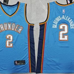 Oklahoma City Thunder #2 Shai Gilgeous Alexander Blue Icon Swingman Jersey