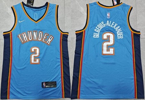 Oklahoma City Thunder #2 Shai Gilgeous Alexander Blue Icon Swingman Jersey