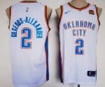Oklahoma City Thunder #2 Shai Gilgeous Alexander White Icon Sponsor Swingman Jersey