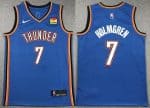 Oklahoma City Thunder #7 Chet Holmgren Blue Icon Sponsor Swingman Jersey
