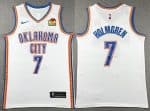 Oklahoma City Thunder #7 Chet Holmgren White Icon Sponsor Swingman Jersey