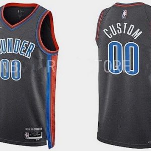 Oklahoma City Thunder Customized Black 2022 City Icon Swingman Jersey